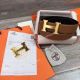 New Replica Hermes Leather Belt - Dark Brown Belt with Brushed steel H Buckle (5)_th.jpg